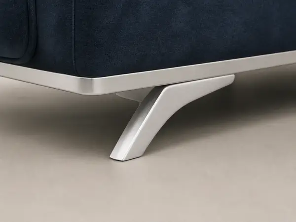 Navy denim 3+2 sofa set – close-up detail view