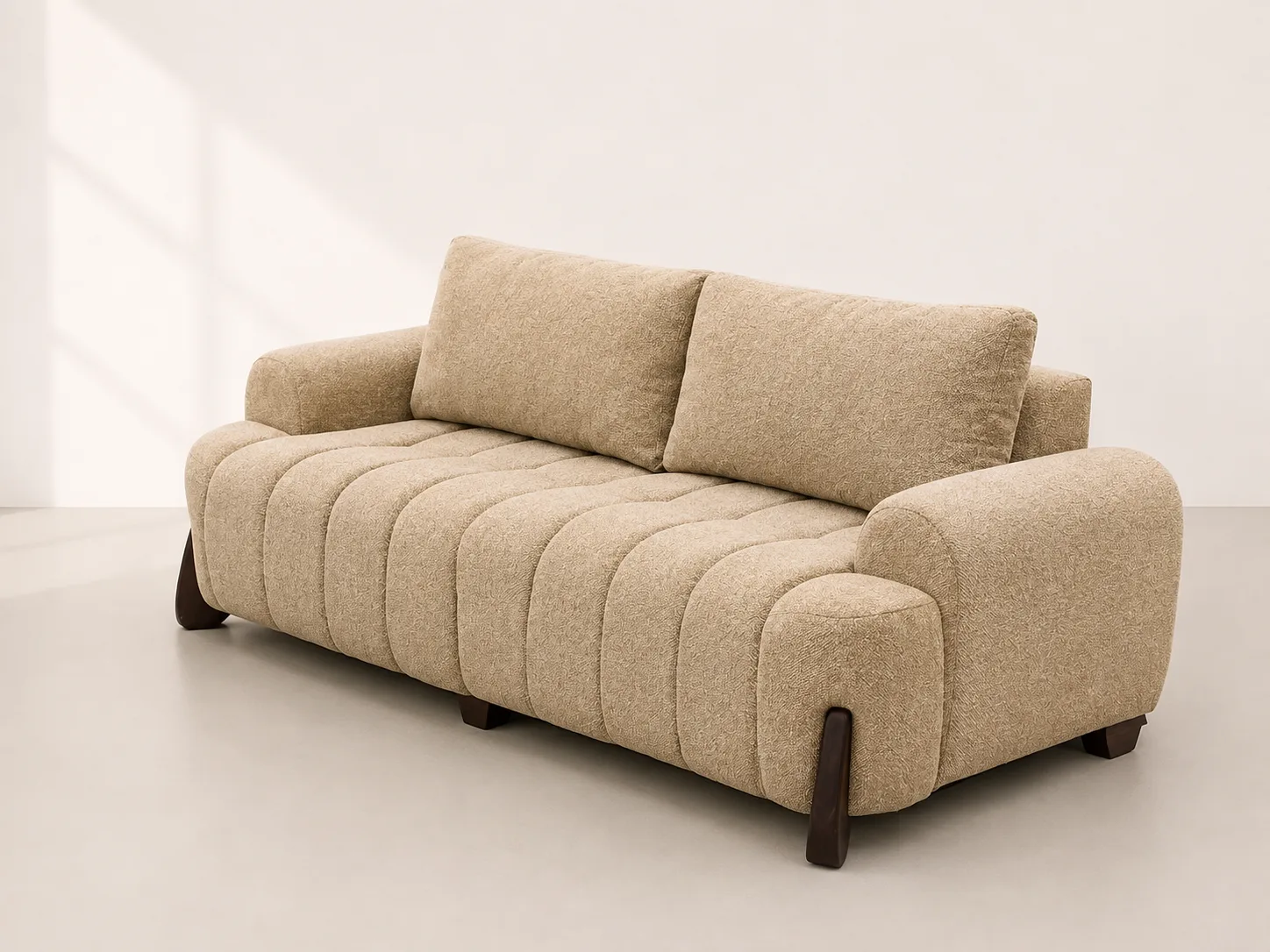 Beige Channel Tufted Sofa at Modi Interiors Jagatpura Jaipur