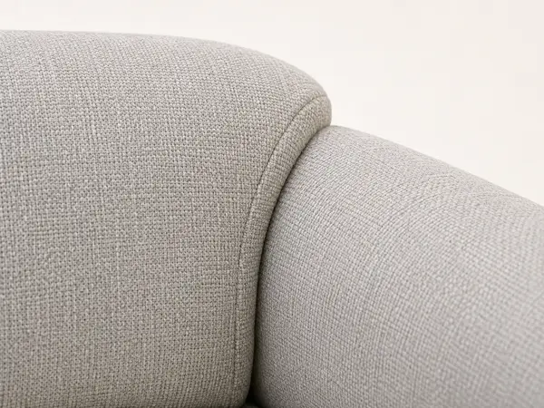 Grey woven 3+2 sofa set – close-up of woven fabric texture