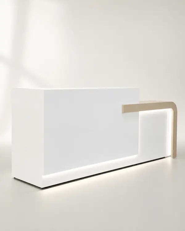 Modern reception counter 02 by Modi Interiors