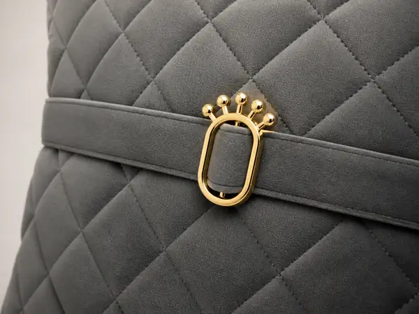 Charcoal Velvet Pleated Arm Loveseat — image 8