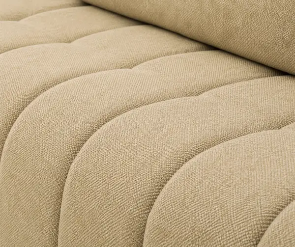 Beige Channel Tufted Sofa — image 3