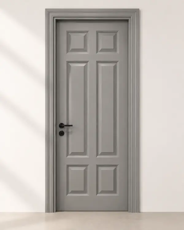 Gray Six Panel Door | Modi Interiors Jaipur — image 1