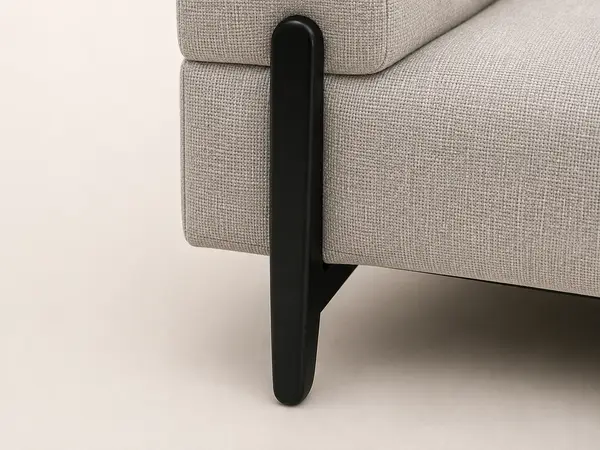 Grey Woven Sofa Set with Mustard Chairs — image 7