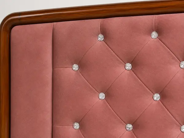 Dusty Rose Diamond Tufted Bed — image 3