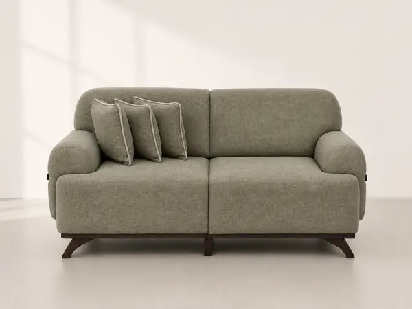 Sage Linen Weave Loveseat — image 6