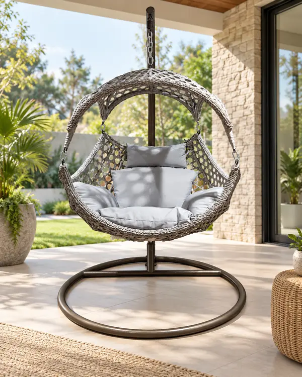 Woven Hanging Outdoor Swing Chair — image 1