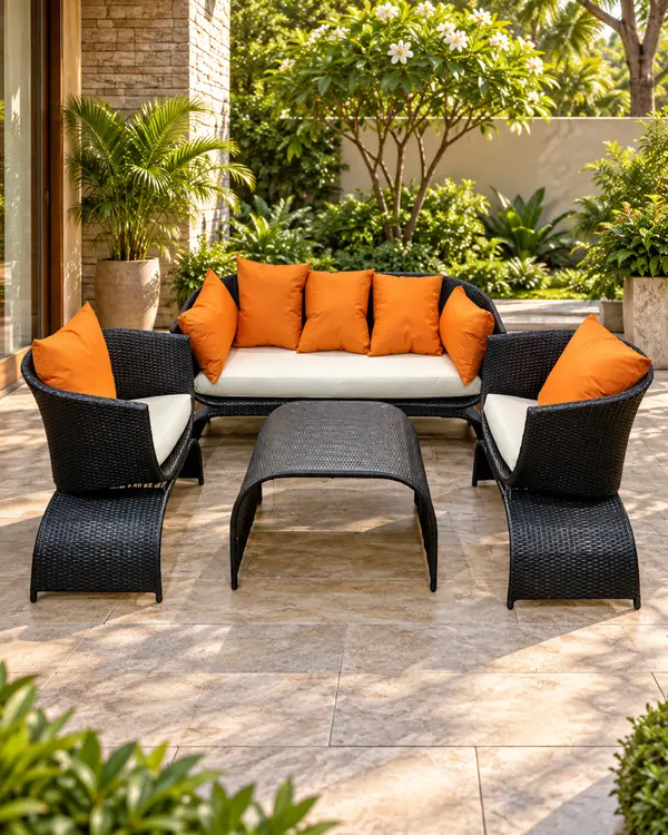 U-Bend Outdoor Chair Set — image 1