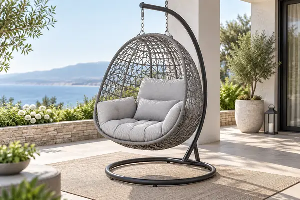 Woven Hanging Outdoor Swing Chair — image 2